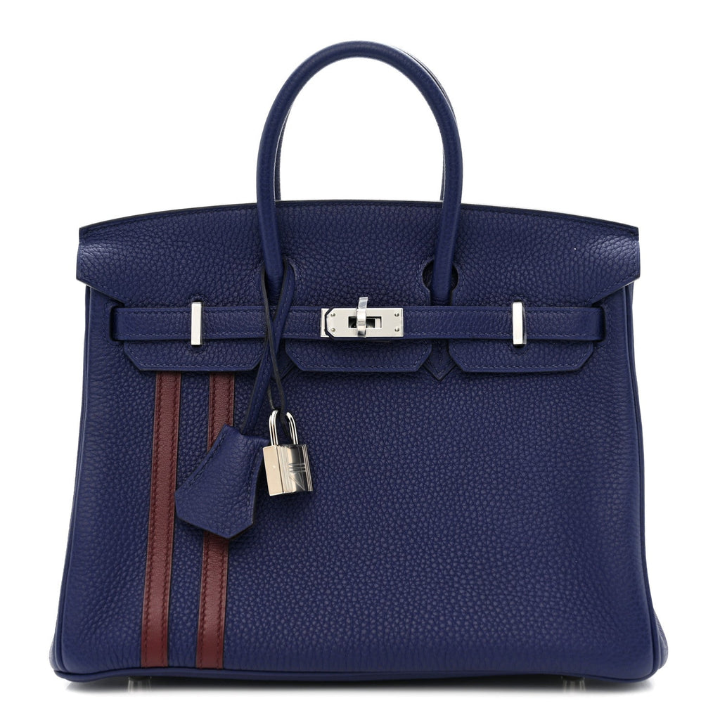 Togo Swift Officier Birkin 25 Bleu Encre Bordeaux product image 1, provided for visual reference and product detail review