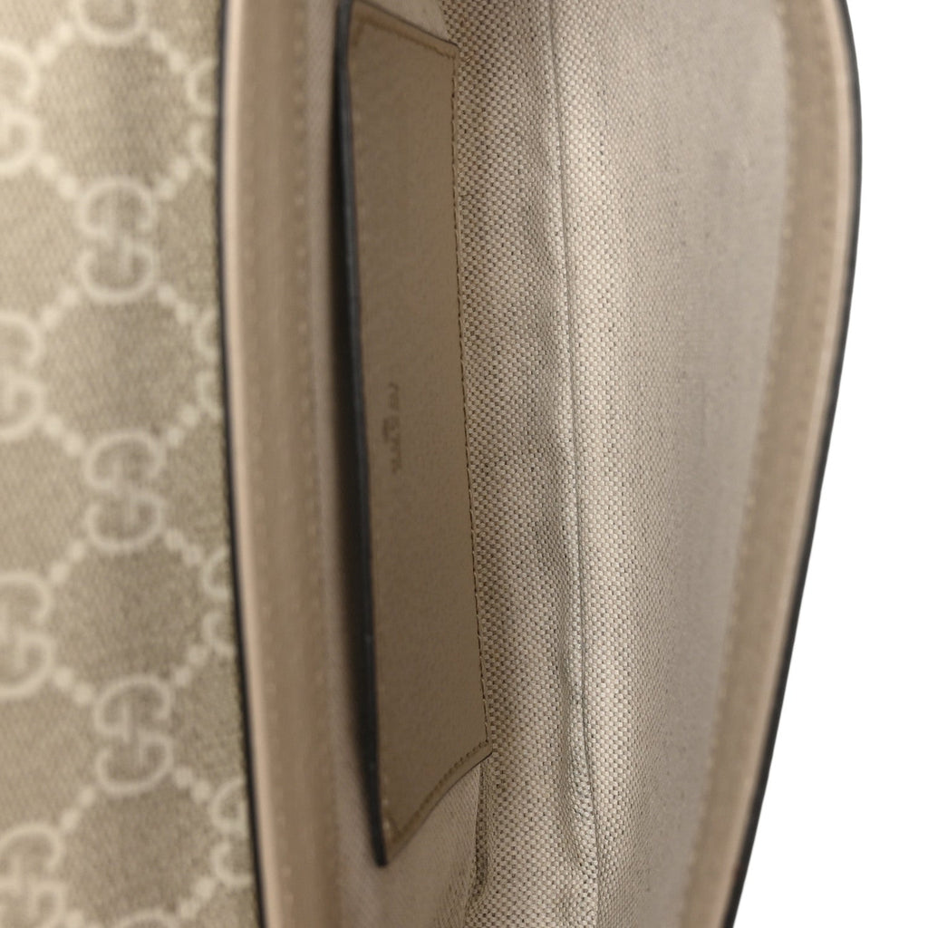 GG Supreme Monogram Textured Dollar Calfskin Web Mini Ophidia Envelope Shoulder Bag Beige Mystic White Oatmeal product image