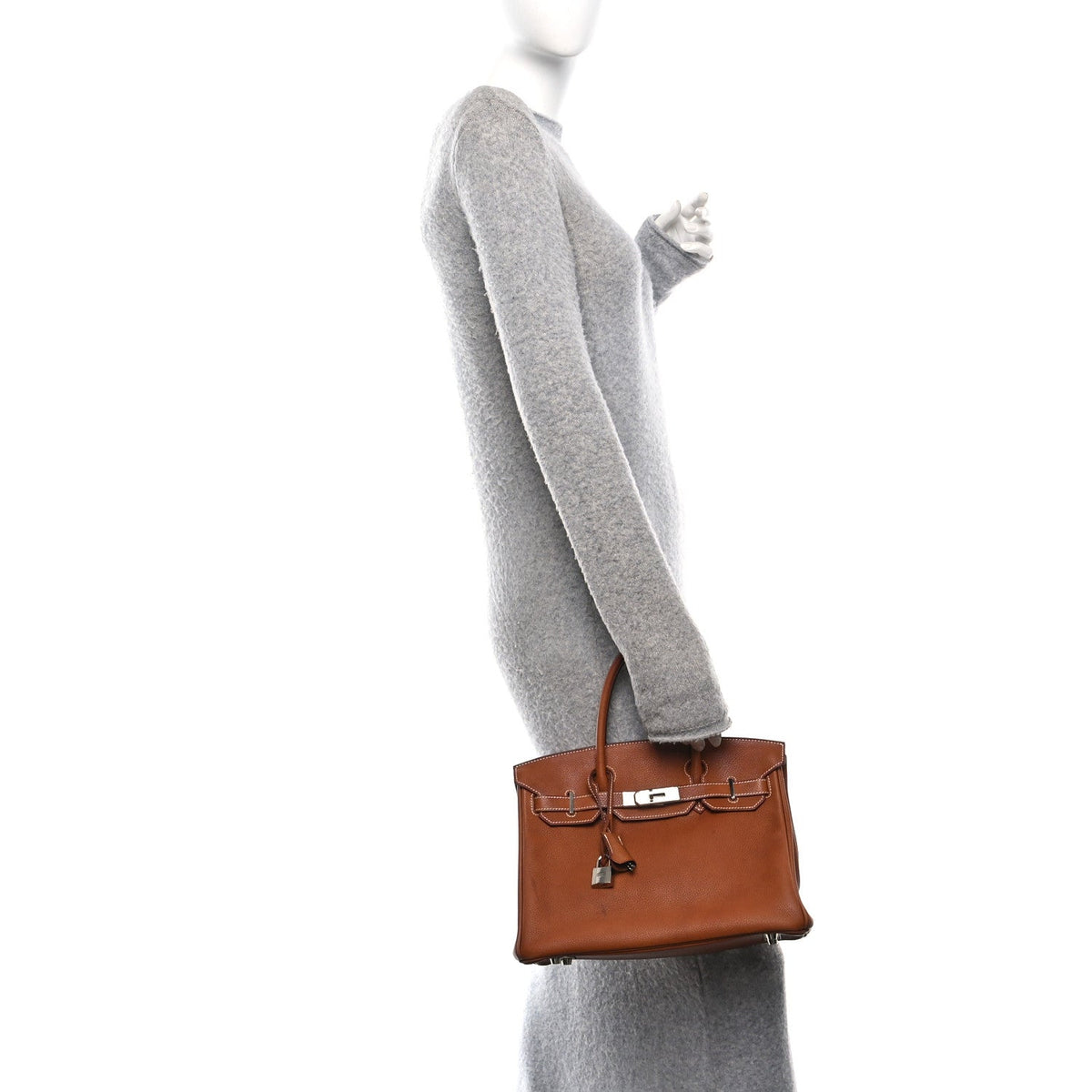Natural Barenia Faubourg Birkin 30 Fauve product image 2, provided for visual reference and product detail review