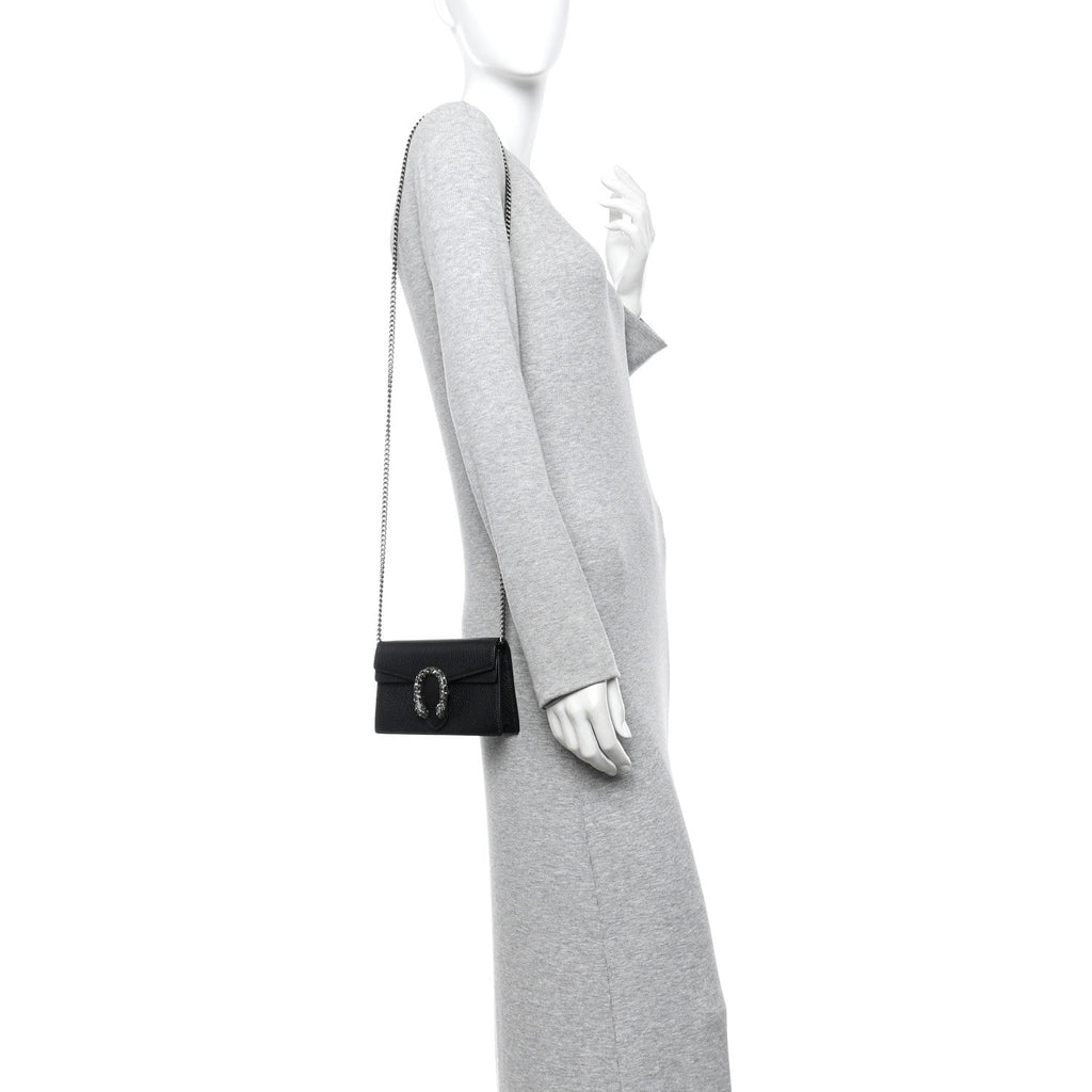 Calfskin Super Mini Dionysus Shoulder Bag Black product image 2, provided for visual reference and product detail review