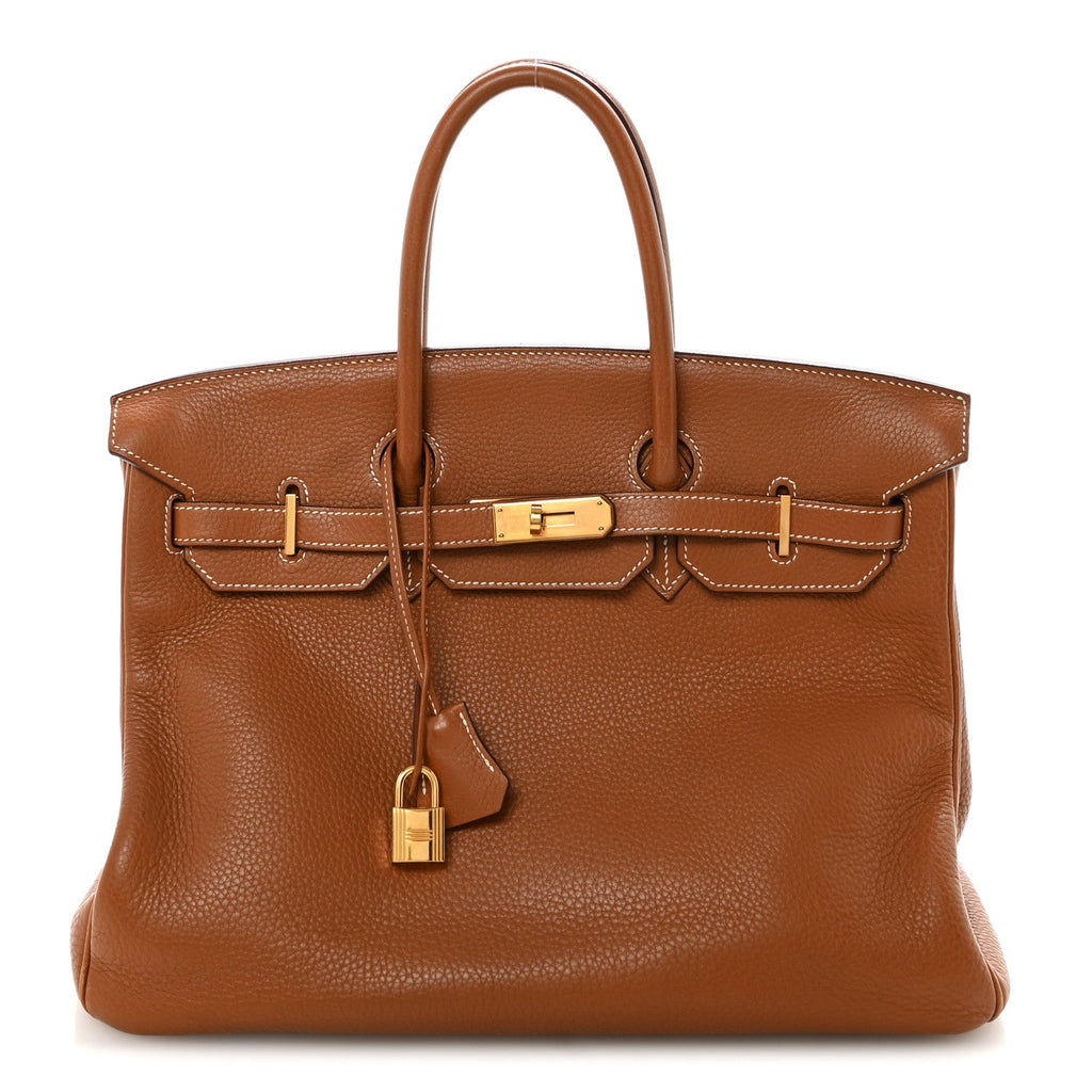 Taurillon Clemence BIRKIN 35 Gold product image 1, provided for visual reference and product detail review