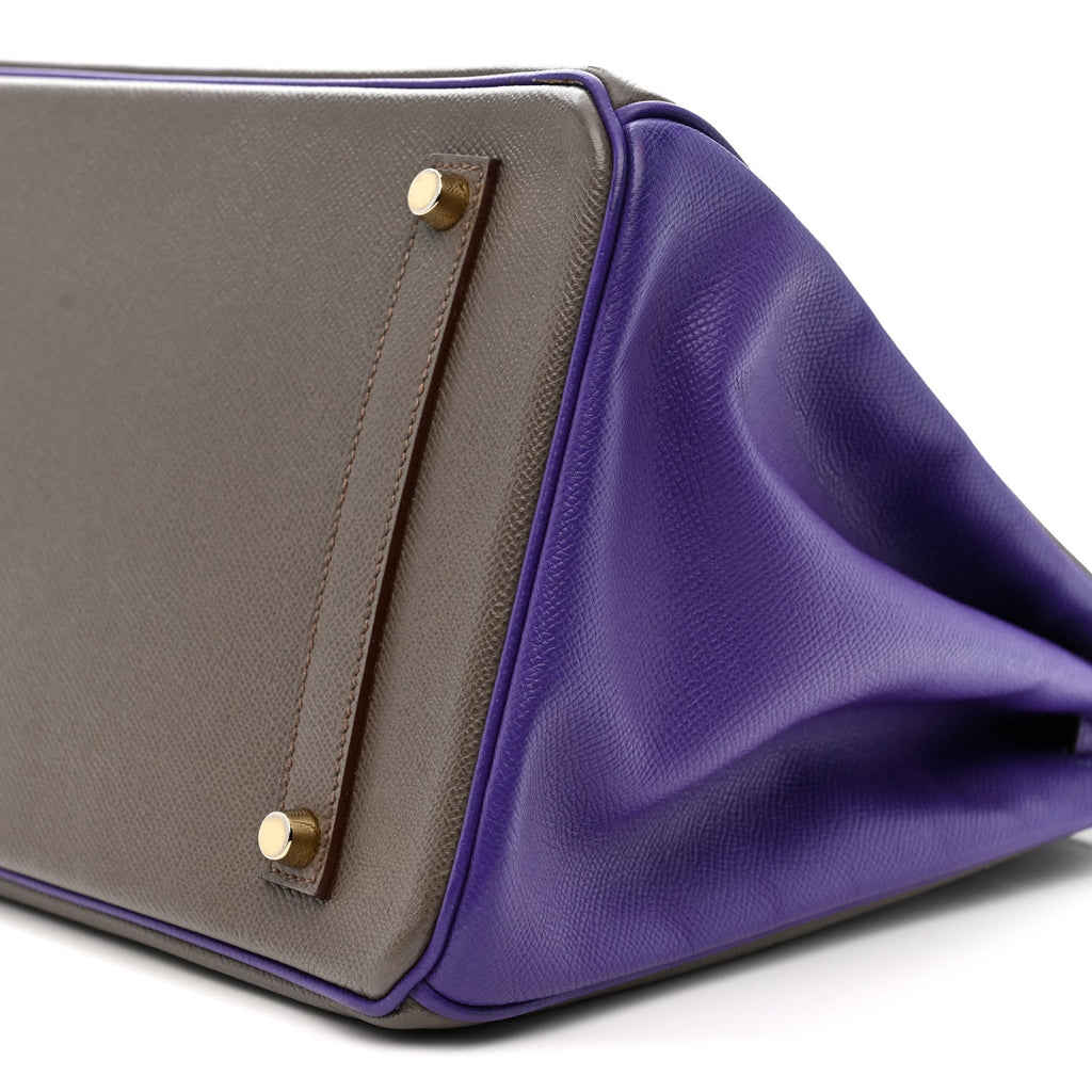 Epsom Bi-Color Horseshoe Birkin 35 Etain Crocus product image 10, provided for visual reference and product detail review