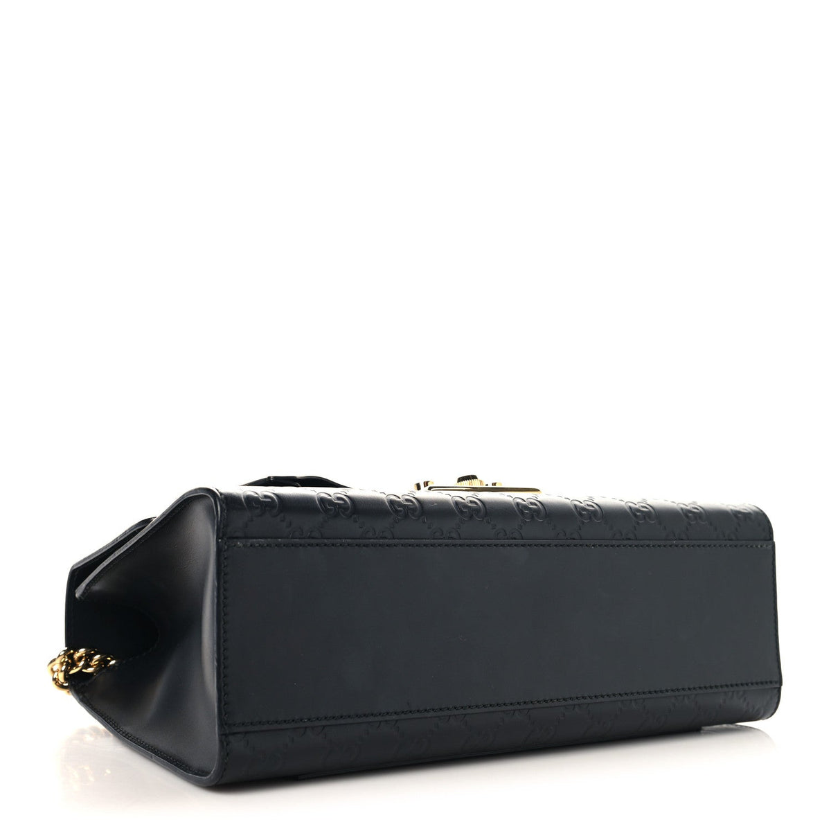 Guccissima Medium Padlock Shoulder Bag Black product image 4, provided for visual reference and product detail review