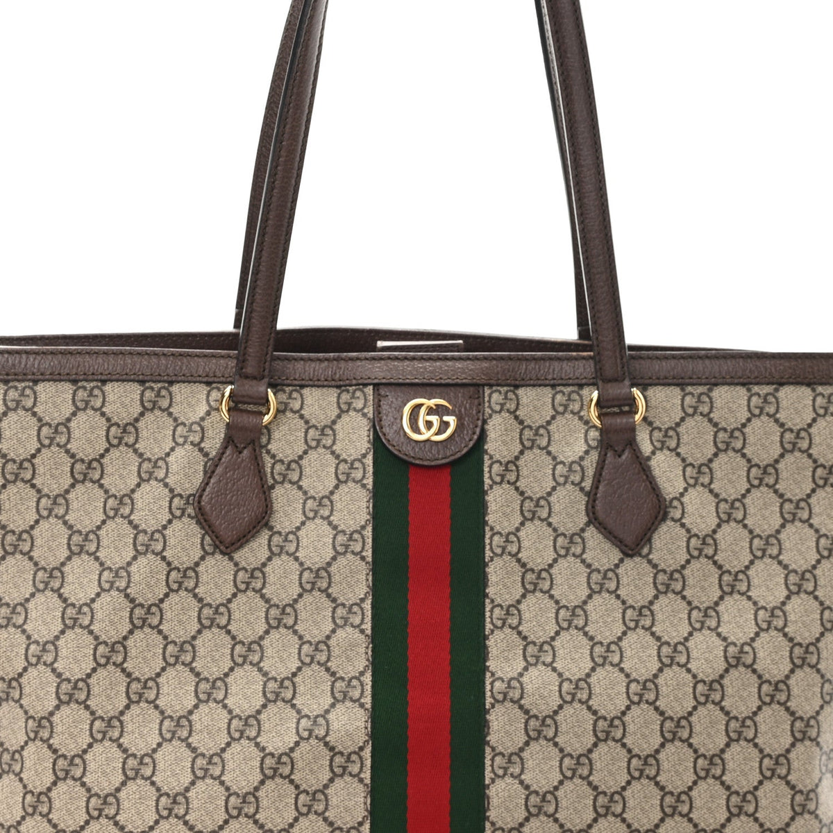 GG Supreme Monogram Medium Ophidia Shopping Tote Brown product image 8, provided for visual reference and product detail