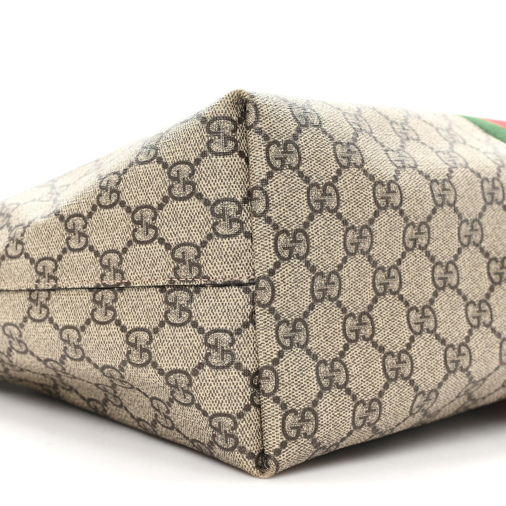 GG Supreme Monogram Medium Ophidia Shopping Tote Brown product image 9, provided for visual reference and product detail