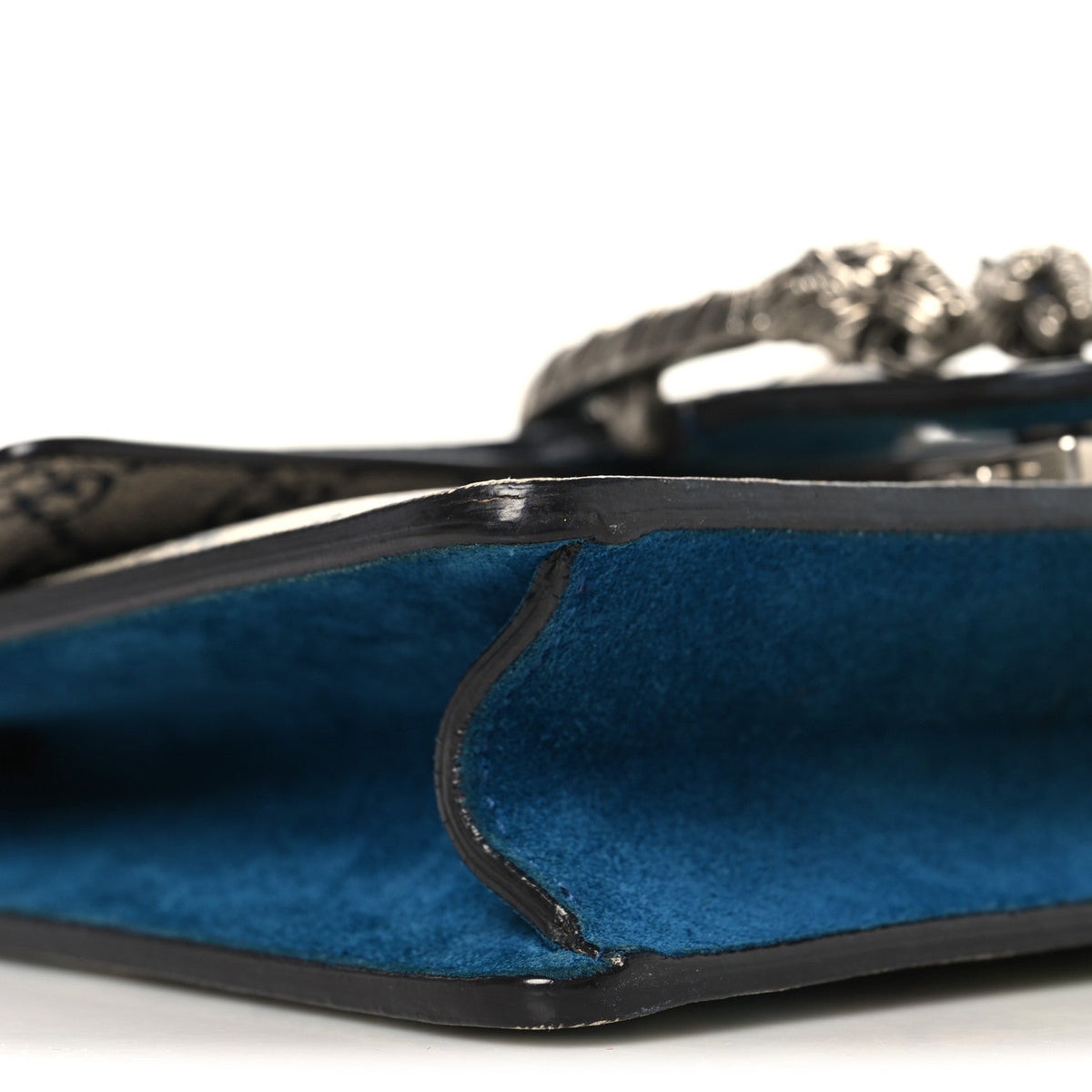 GG Supreme Monogram Blooms Mini Dionysus Shoulder Bag Beige Navy Vintage Blue product image 9, provided for visual reference