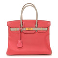 Chevre Mysore Horseshoe Birkin 30 Rose Lipstick Gris Perle product image 1, provided for visual reference and product detail