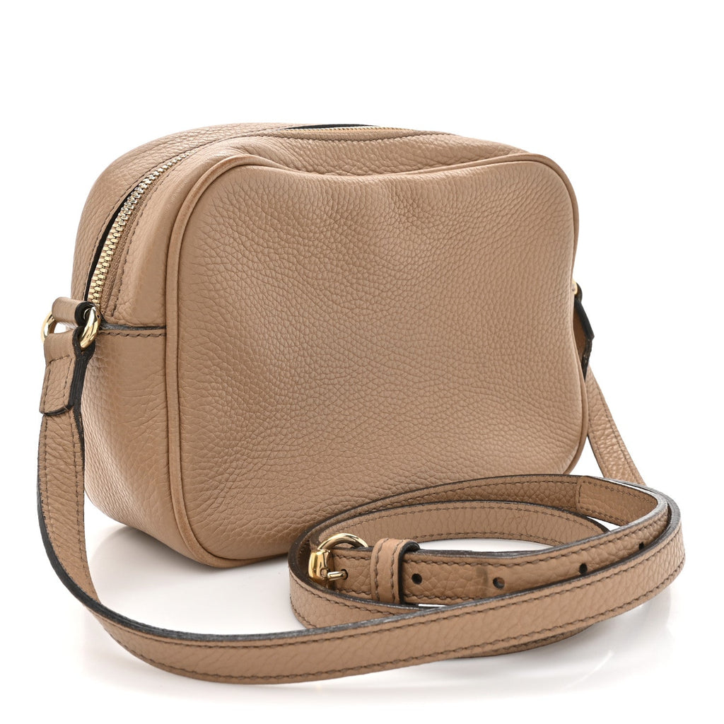 Pebbled Calfskin Small Soho Disco Bag Rose Beige product image 3, provided for visual reference and product detail review