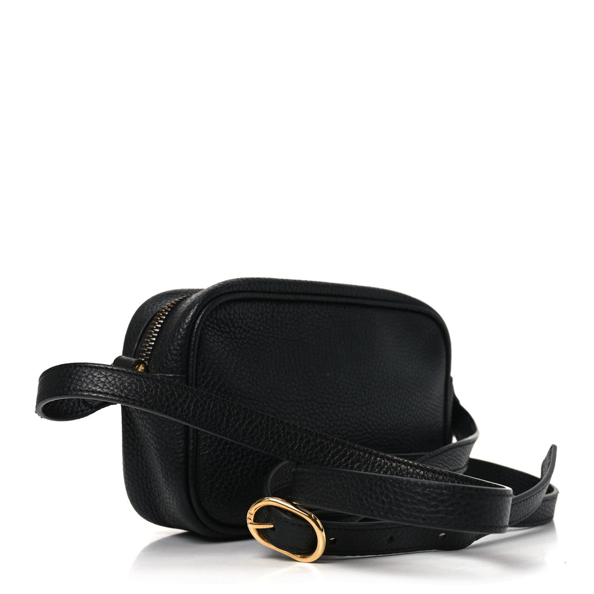 Pebbled Calfskin Small Soho Disco Bag Black product image 3, provided for visual reference and product detail review