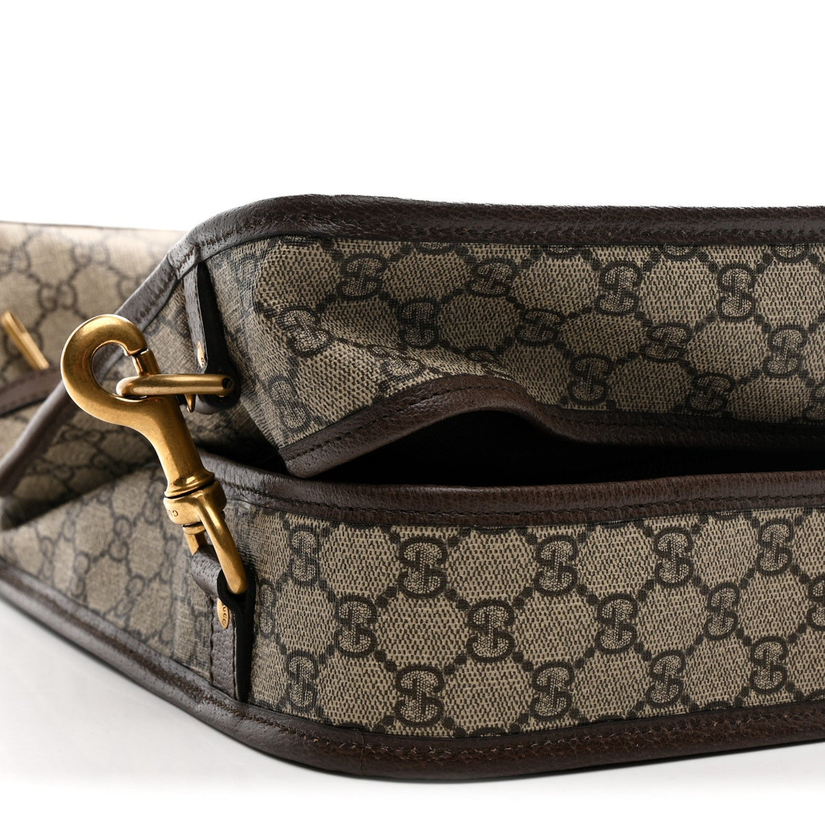 GG Supreme Monogram Textured Dollar Calfskin Web Ophidia Savoy Garment Bag Beige Ebony New Acero product image 8, provided