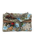 GG Supreme Monogram Blooms Print Embroidered Small Dionysus Shoulder Bag Blue Taupe product image 1, provided for visual