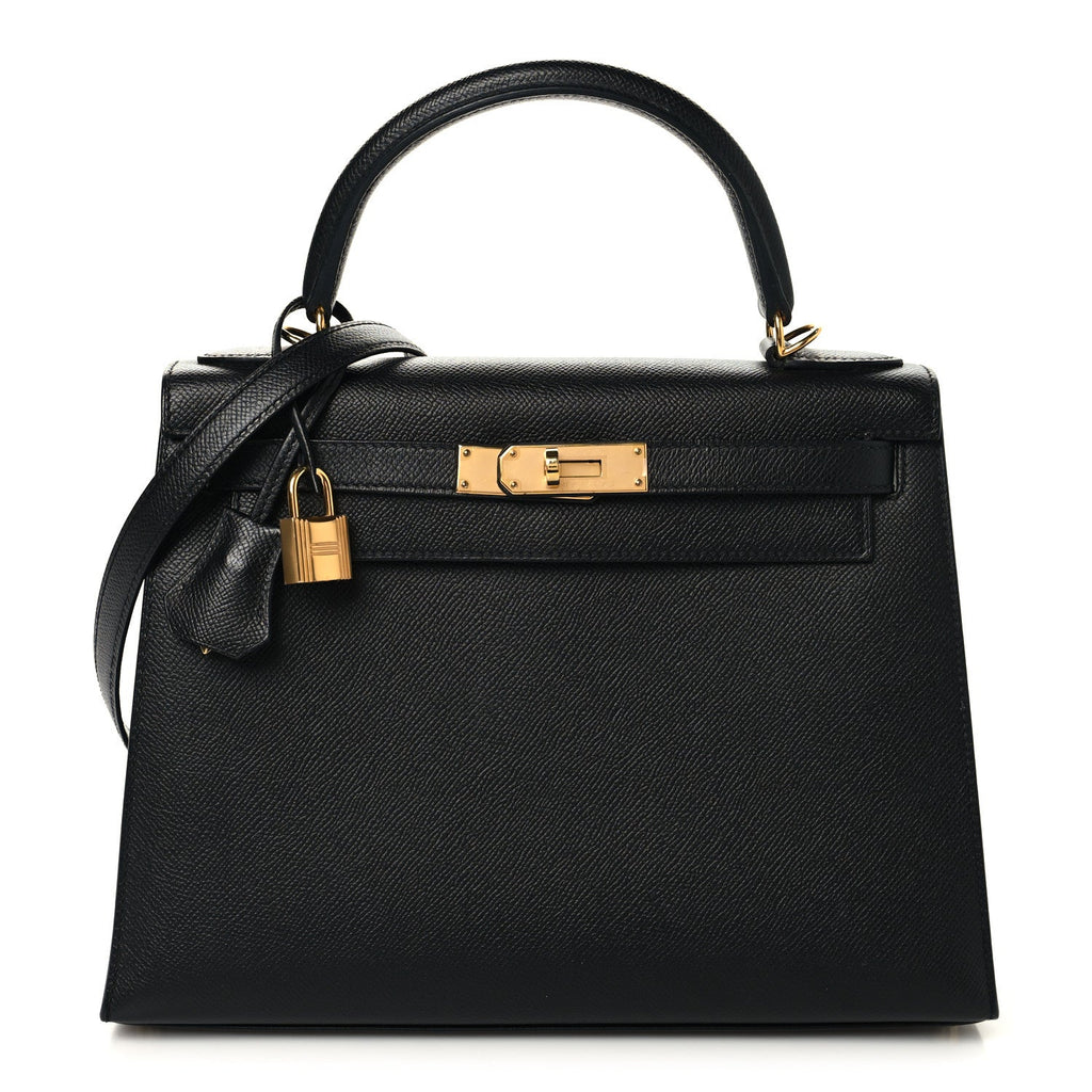 Epsom Kelly Sellier 28 Black product image 1, provided for visual reference and product detail review