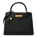 Epsom Kelly Sellier 28 Black product image 1, provided for visual reference and product detail review