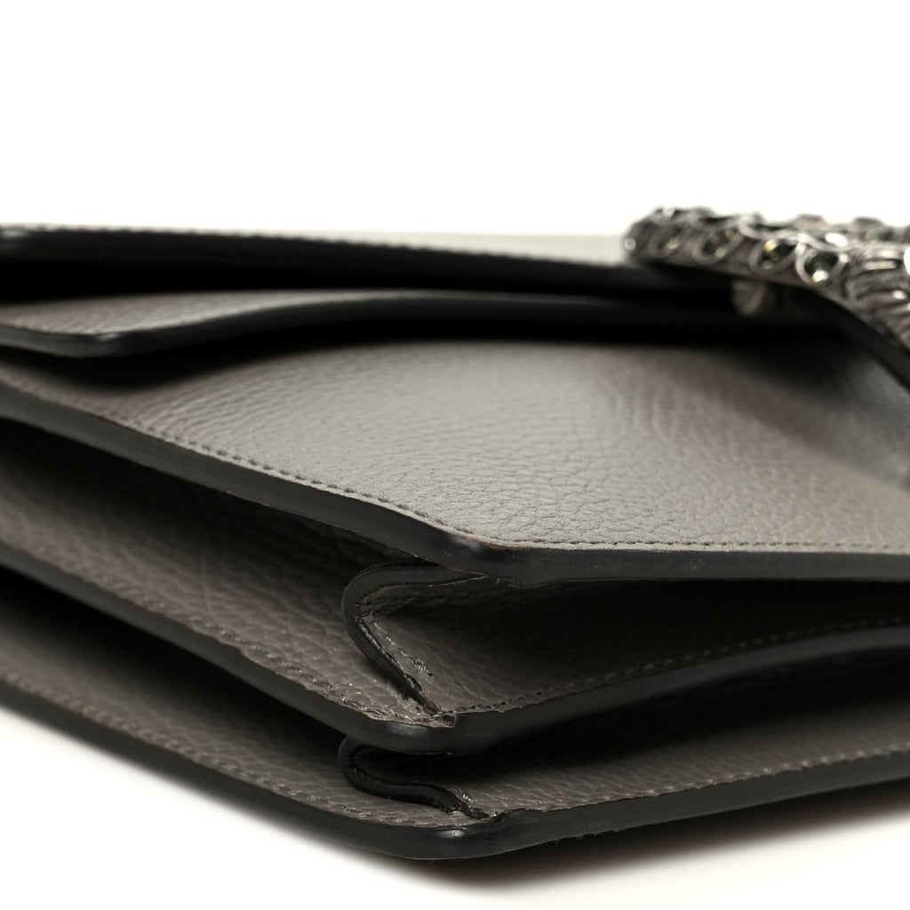 Pebbled Calfskin Small Dionysus Shoulder Bag Dusty Grey product image 11, provided for visual reference and product detail
