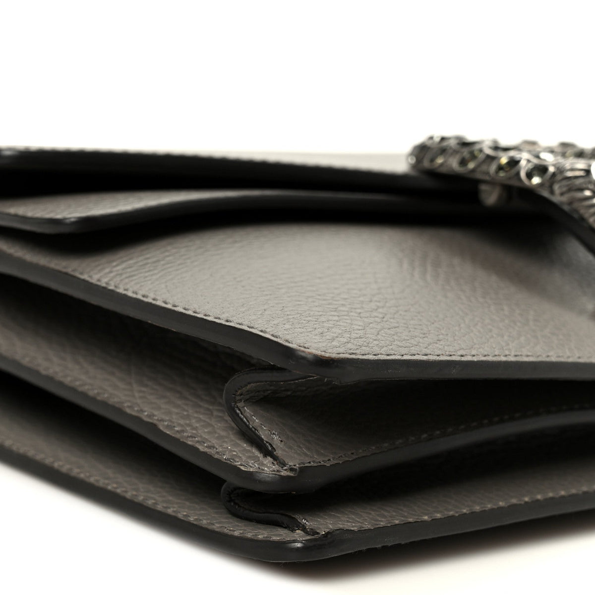 Pebbled Calfskin Small Dionysus Shoulder Bag Dusty Grey product image 11, provided for visual reference and product detail