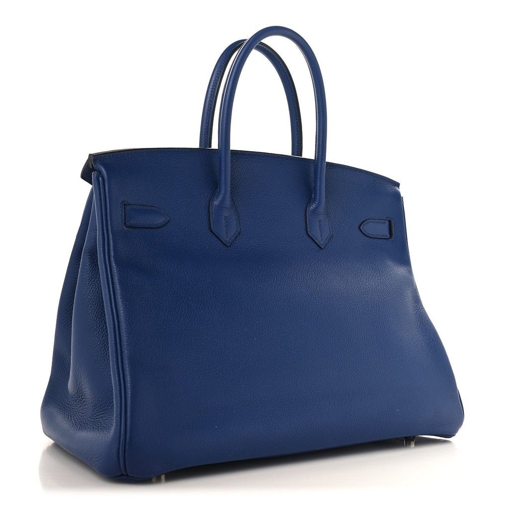 Taurillon Novillo Sea Surf and Fun Birkin 35 Bleu Saphir product image 3, provided for visual reference and product detail