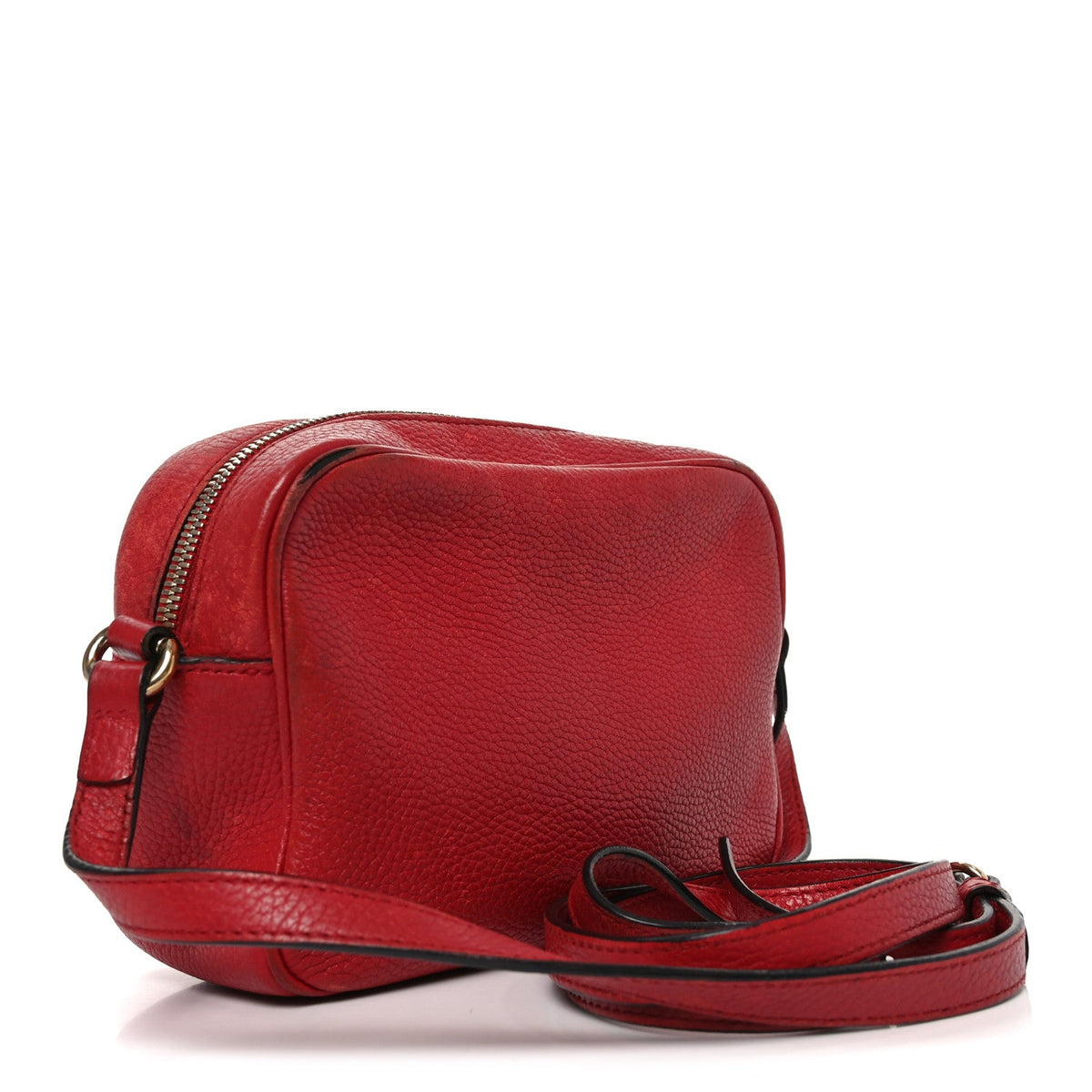 Pebbled Calfskin Small Soho Disco Bag Tabasco Red product image 2, provided for visual reference and product detail review