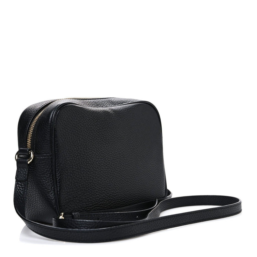 Pebbled Calfskin Small Soho Disco Bag Black product image 3, provided for visual reference and product detail review