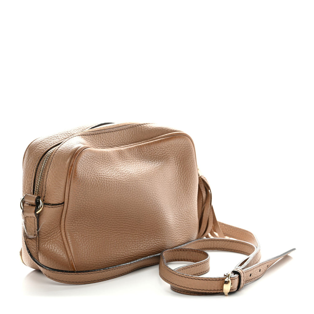 Pebbled Calfskin Small Soho Disco Bag Camelia product image 3, provided for visual reference and product detail review