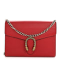 Calfskin Mini Dionysus Chain Wallet Hibiscus Red product image 1, provided for visual reference and product detail review
