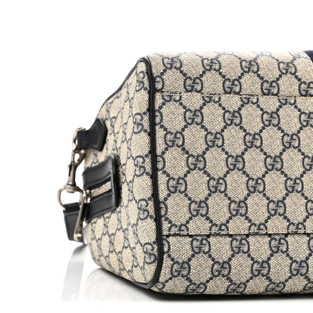 GG Supreme Monogram Web Medium Ophidia Top Handle Bag Beige Blue product image 9, provided for visual reference and product