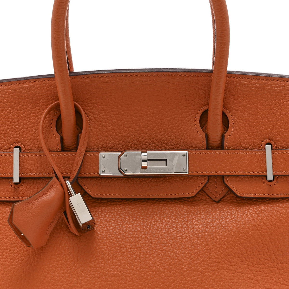 Taurillon Clemence Birkin 30 Orange product image 8, provided for visual reference and product detail review