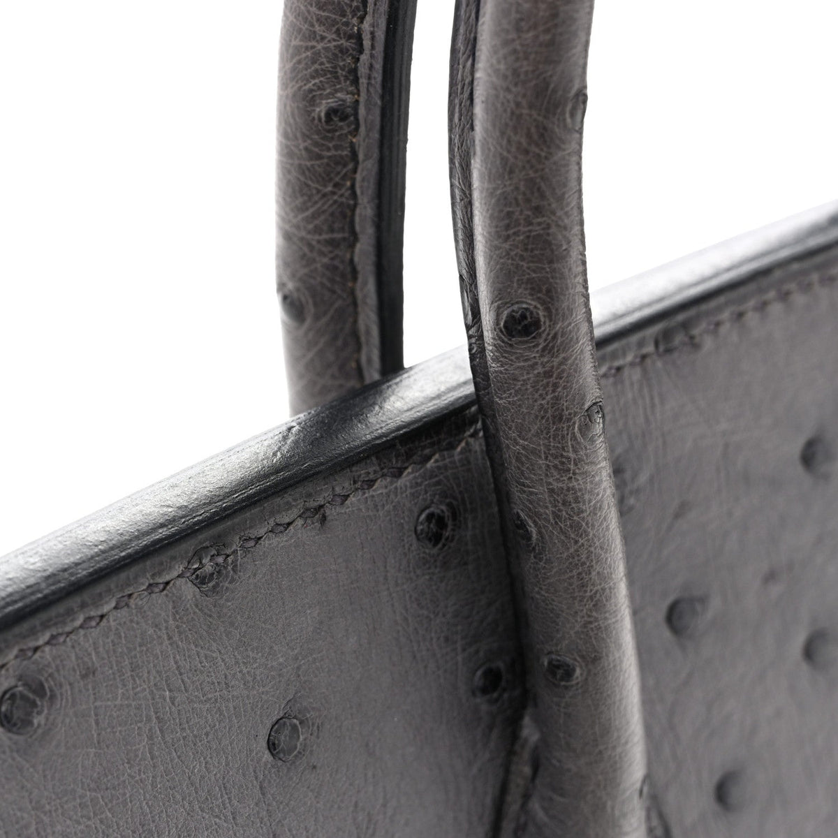 Ostrich Birkin 25 Gris Agate product image 14, provided for visual reference and product detail review