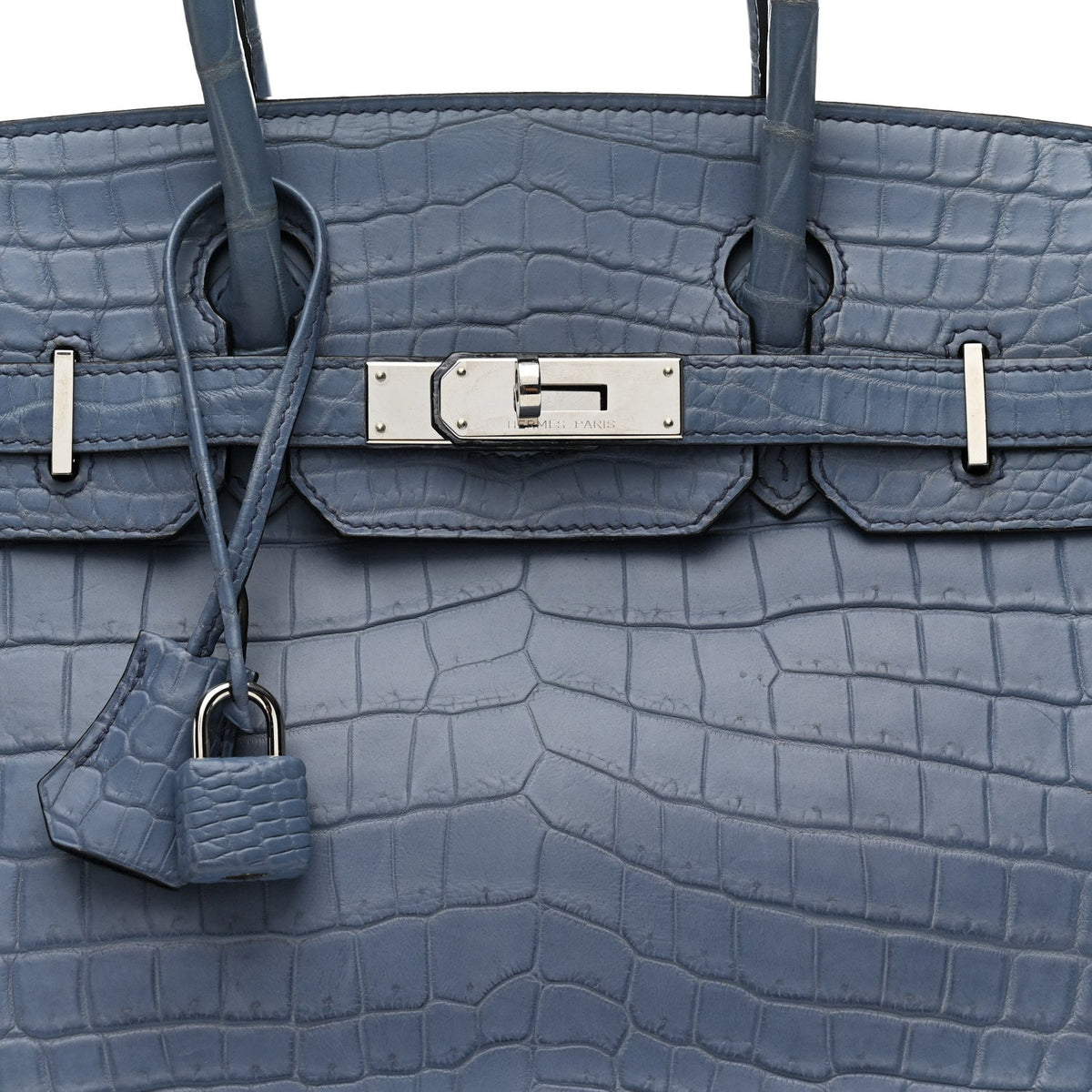 Matte Porosus Crocodile Birkin 30 Bleu Brighton product image 15, provided for visual reference and product detail review