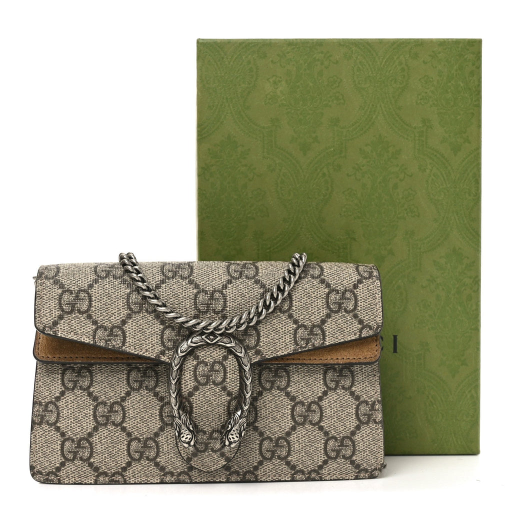 GG Supreme Monogram Super Mini Dionysus Shoulder Bag Taupe product image 10, provided for visual reference and product