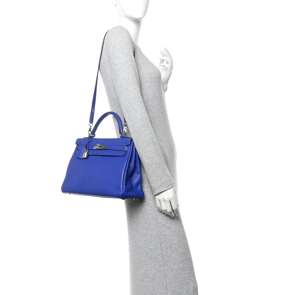 Taurillon Clemence Kelly Retourne 32 Bleu Electrique product image 2, provided for visual reference and product detail review