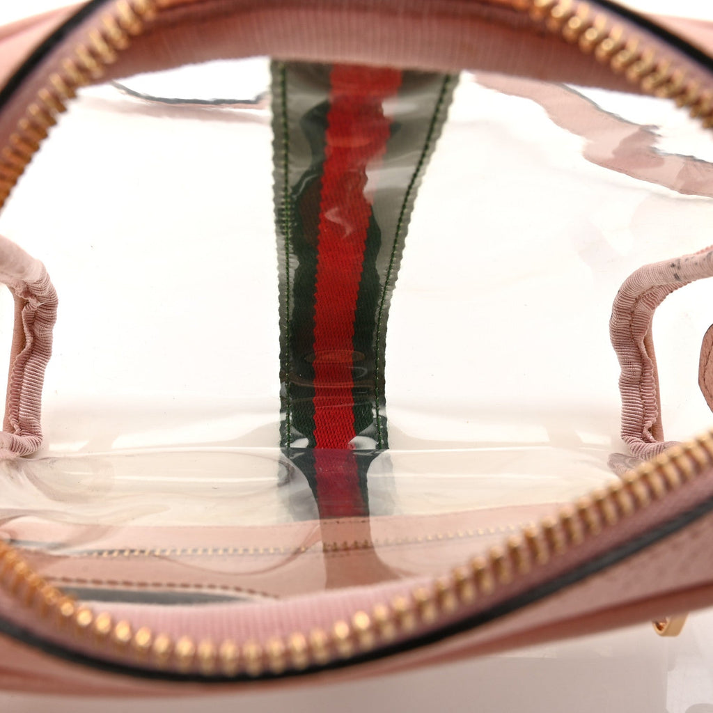 Vinyl Web Mini Ophidia Transparent Shoulder Bag Perfect Pink product image 11, provided for visual reference and product