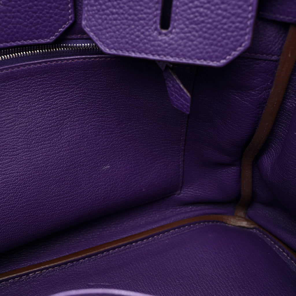 Taurillon Clemence Birkin 35 Iris product image 12, provided for visual reference and product detail review