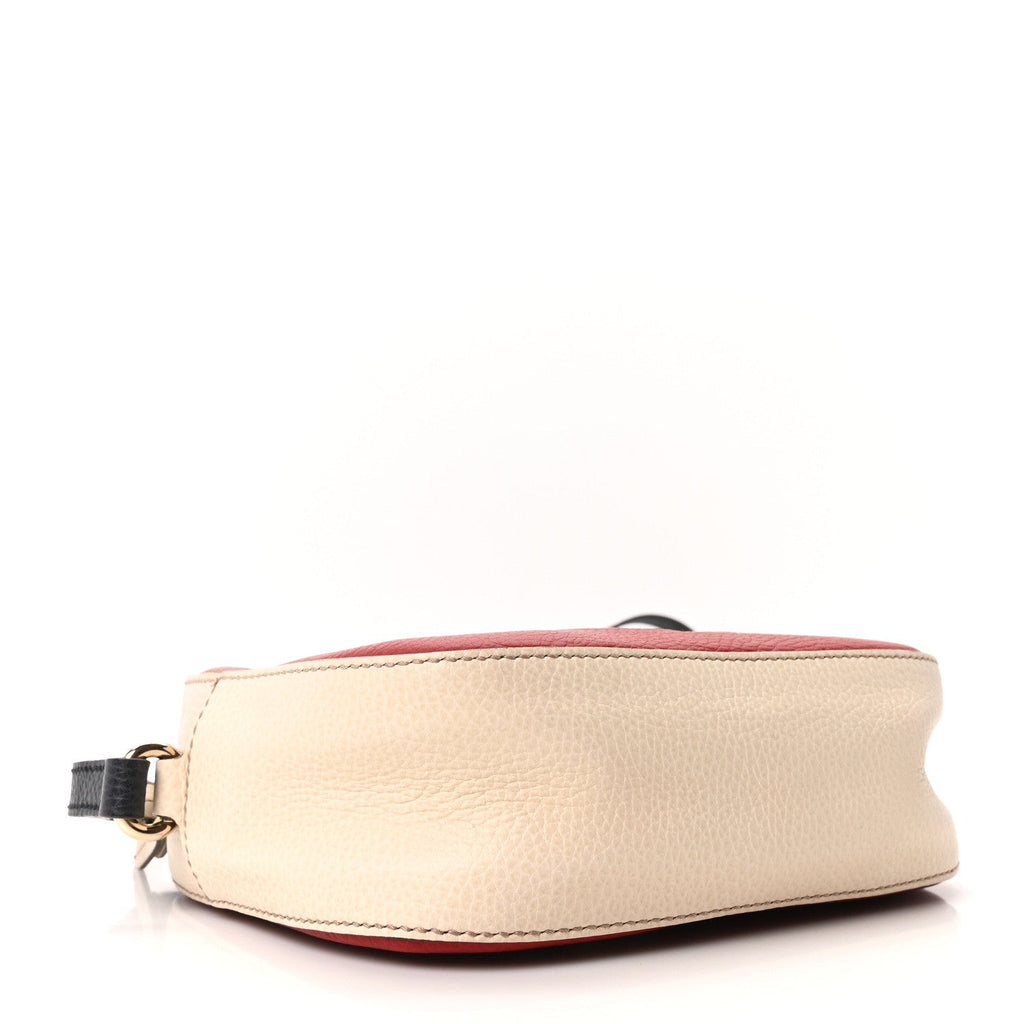Dollar Calfskin Small Soho Disco Bag Hibiscus Red Mystic White Blue product image 4, provided for visual reference and