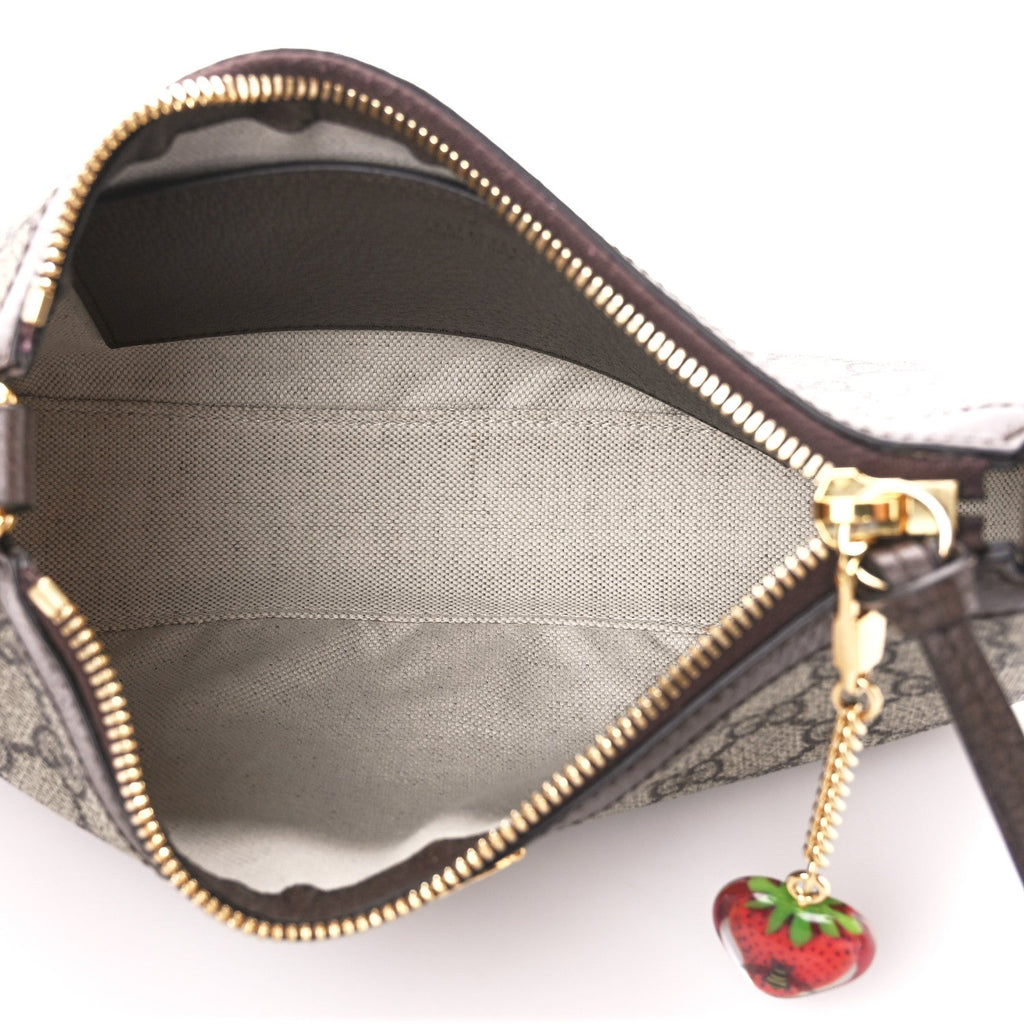 GG Supreme Monogram Textured Dollar Calfskin Web Small Ophidia GG Handbag Beige Ebony New Acero product image 5, provided