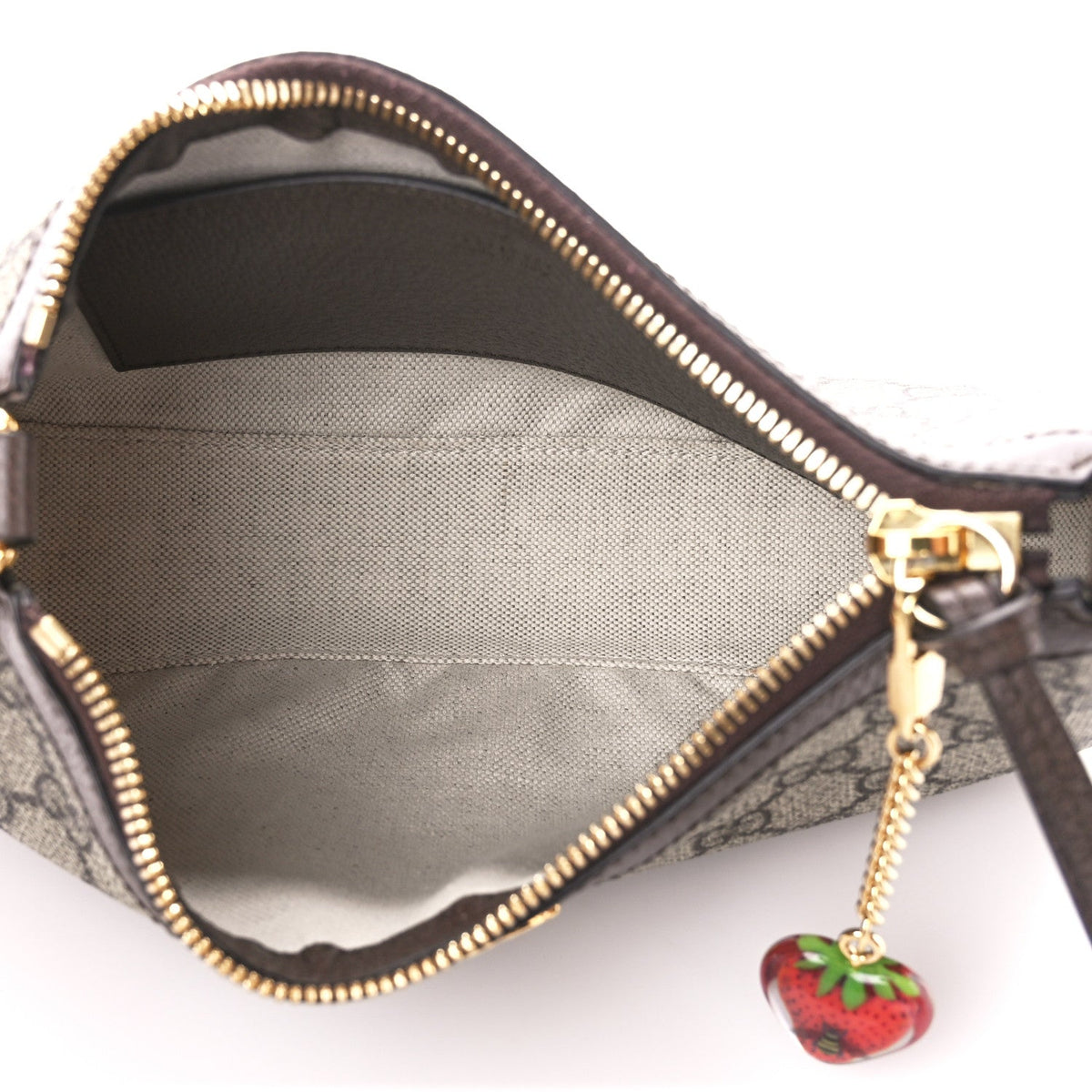 GG Supreme Monogram Textured Dollar Calfskin Web Small Ophidia GG Handbag Beige Ebony New Acero product image 5, provided