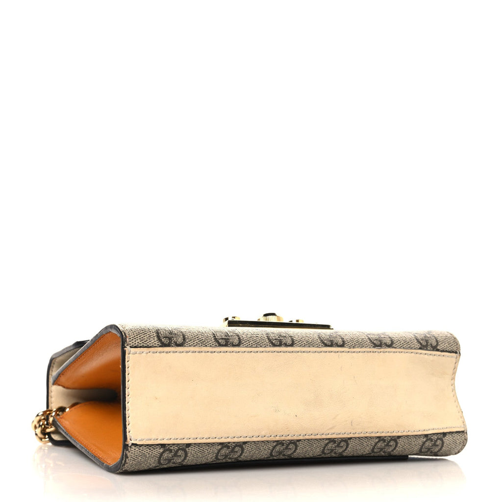 GG Supreme Monogram Calfskin Small Padlock Shoulder Bag Beige Mystic White Sun Oil product image 3, provided for visual