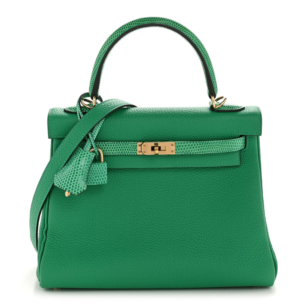 Togo Lizard Kelly Retourne Touch 25 Menthe product image 1, provided for visual reference and product detail review