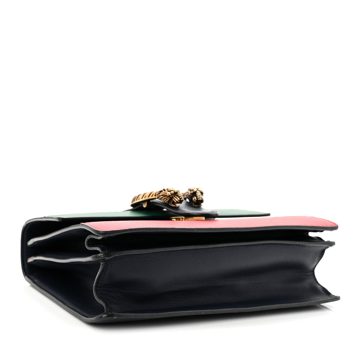 Moon Calfskin Bamboo Web Medium Dionysus Top Handle Bag Blue Emerald Hibiscus Red product image 4, provided for visual