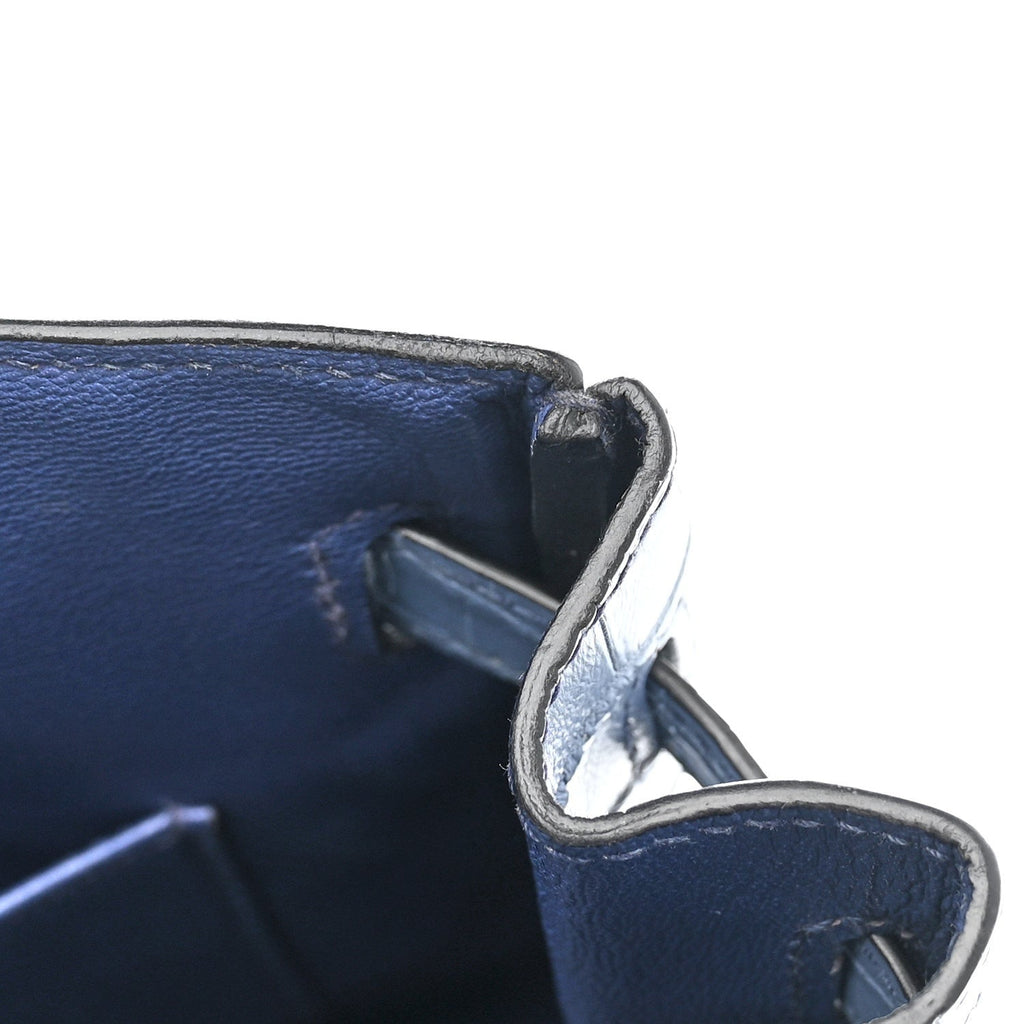 Matte Porosus Crocodile Birkin 30 Bleu Brighton product image 37, provided for visual reference and product detail review