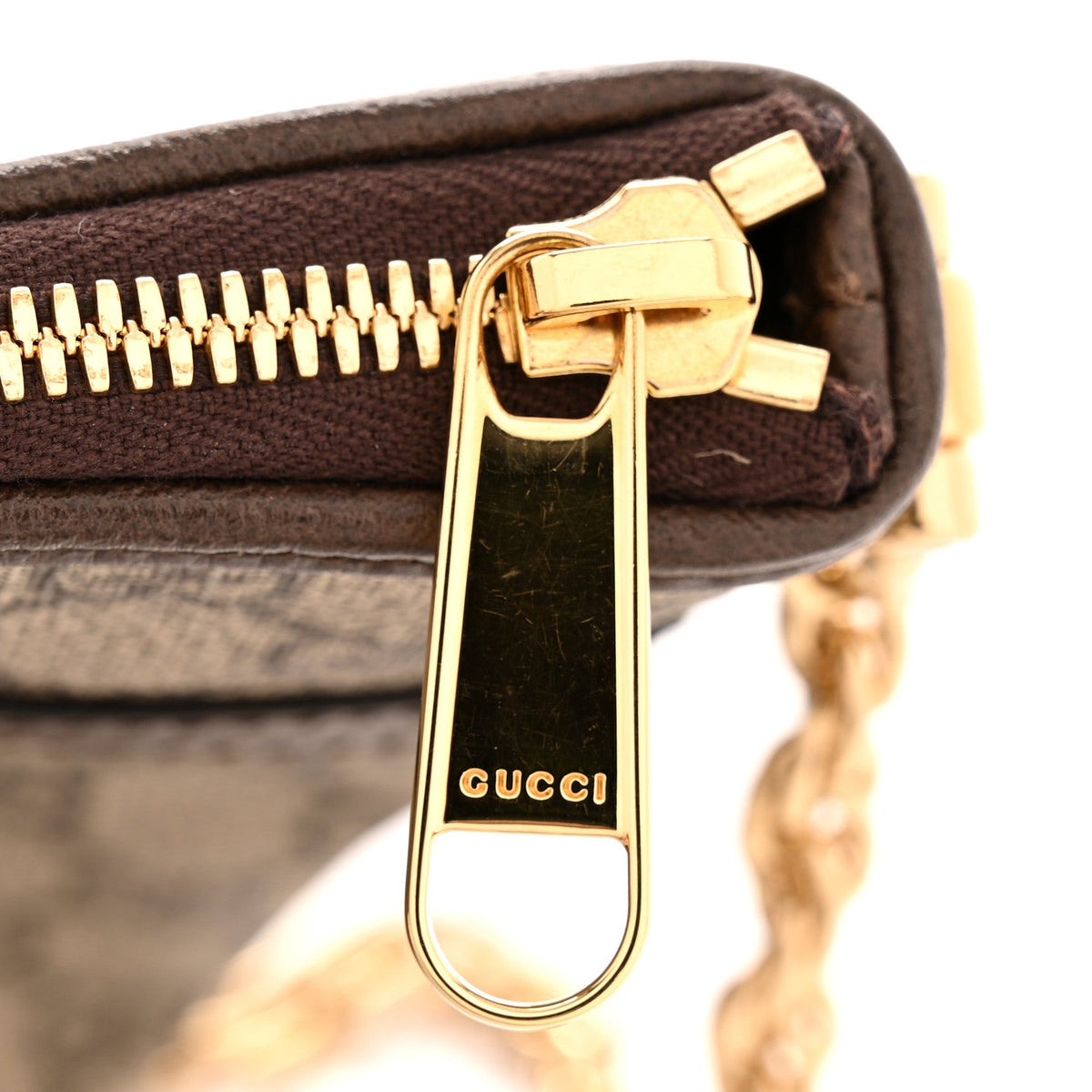 GG Supreme Monogram Web Ophidia Chain Shoulder Bag Brown product image 11, provided for visual reference and product detail