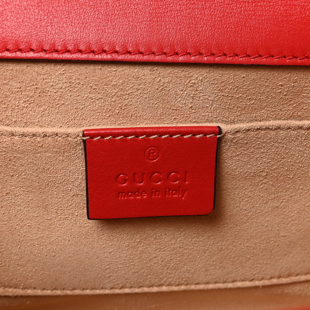 GG Supreme Monogram Apple Small Padlock Shoulder Bag Beige Multicolor Lobster Red product image 6, provided for visual