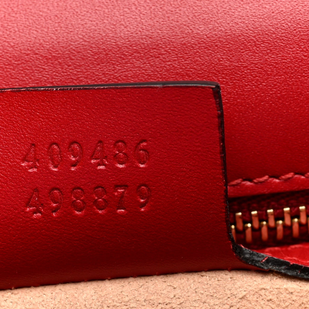 Guccissima Medium Padlock Shoulder Bag Hibiscus Red product image 7, provided for visual reference and product detail review