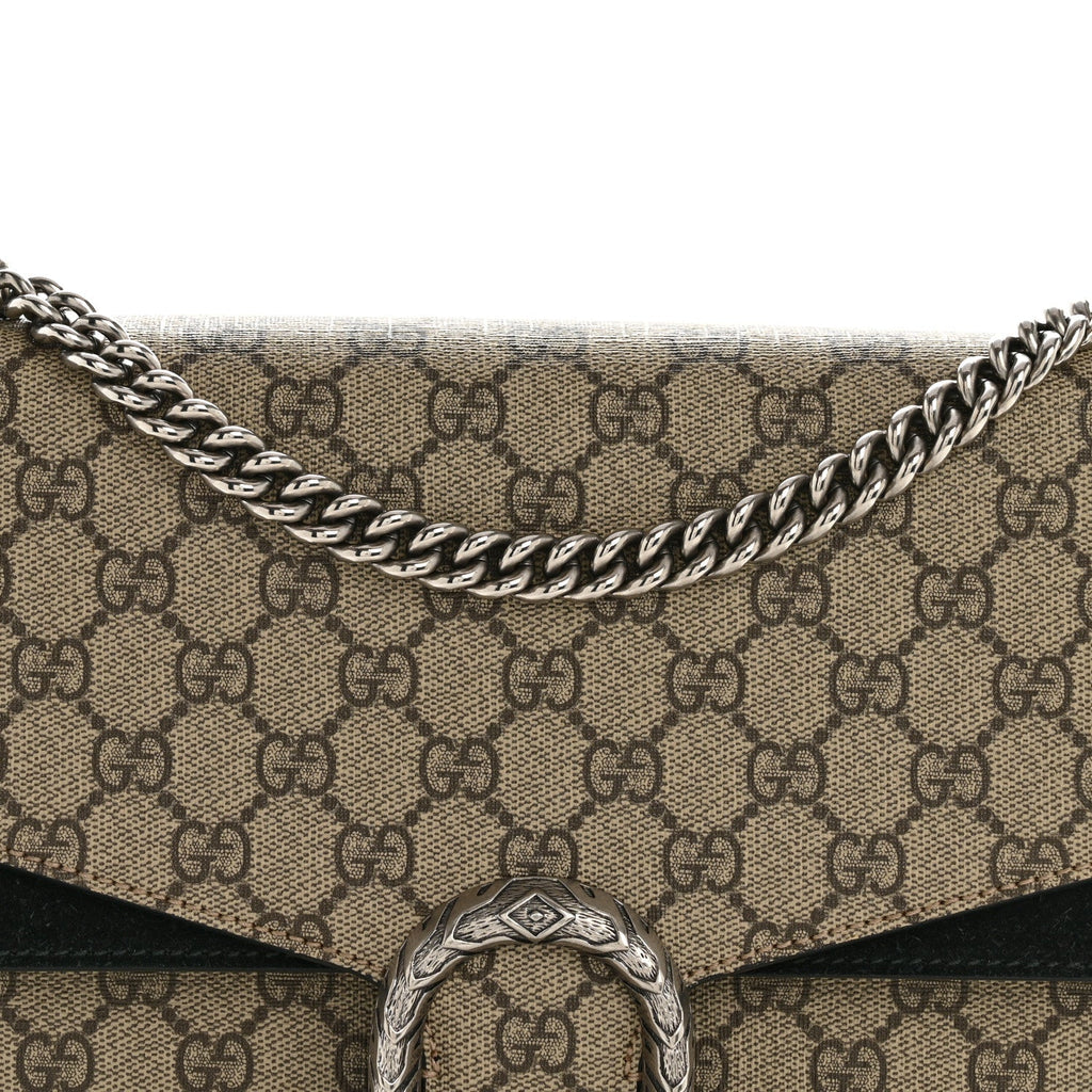 GG Supreme Monogram Medium Dionysus Shoulder Bag Black product image 8, provided for visual reference and product detail