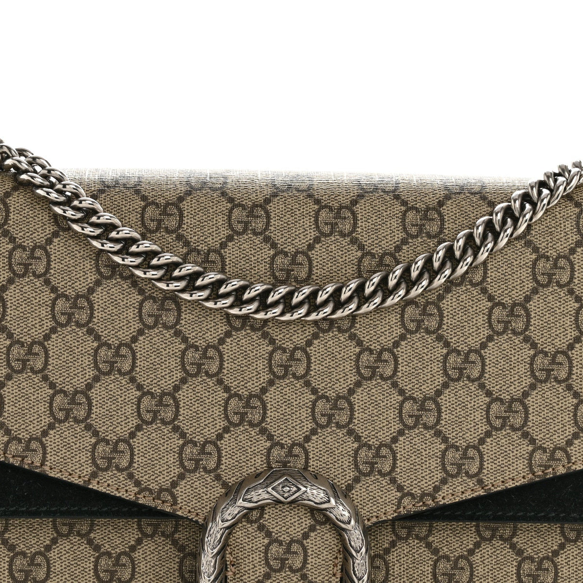 GG Supreme Monogram Medium Dionysus Shoulder Bag Black product image 8, provided for visual reference and product detail