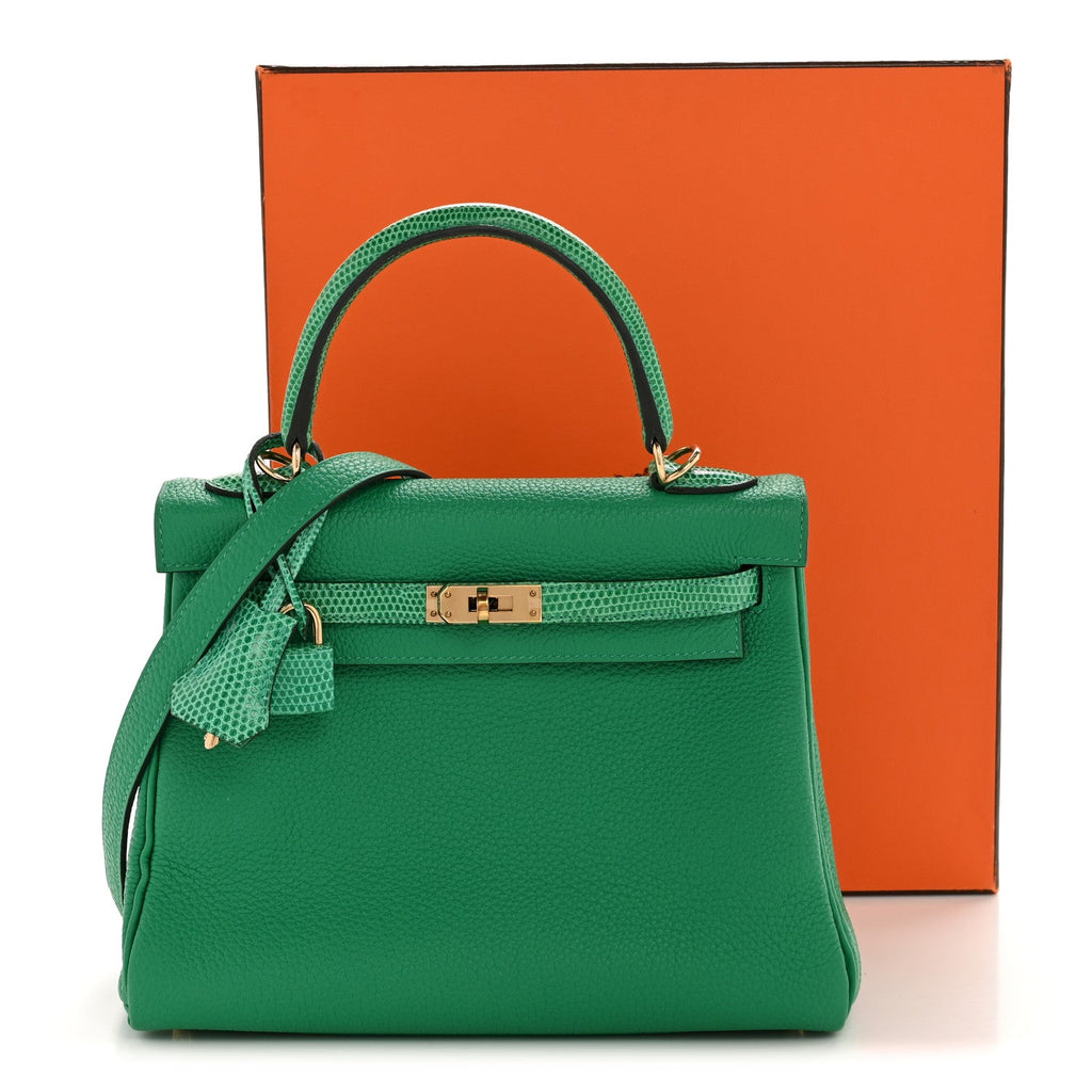 Togo Lizard Kelly Retourne Touch 25 Menthe product image 12, provided for visual reference and product detail review