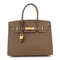 Epsom Birkin Sellier 30 Etoupe product image 1, provided for visual reference and product detail review