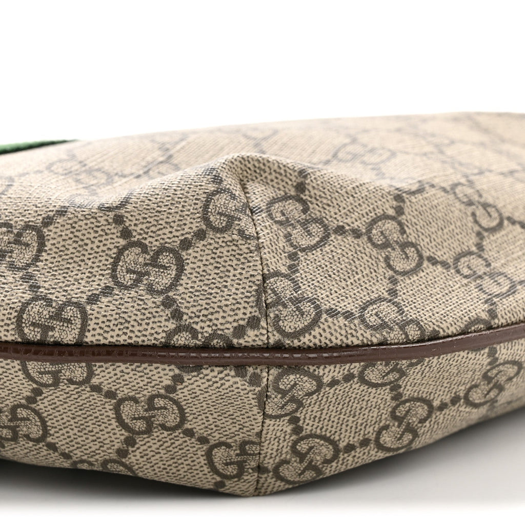 GG Supreme Monogram Web Small Ophidia Half Moon Hobo Brown product image 10, provided for visual reference and product