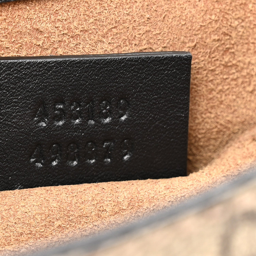 GG Supreme Monogram Web Medium Padlock Messenger Shoulder Bag Black product image 7, provided for visual reference and