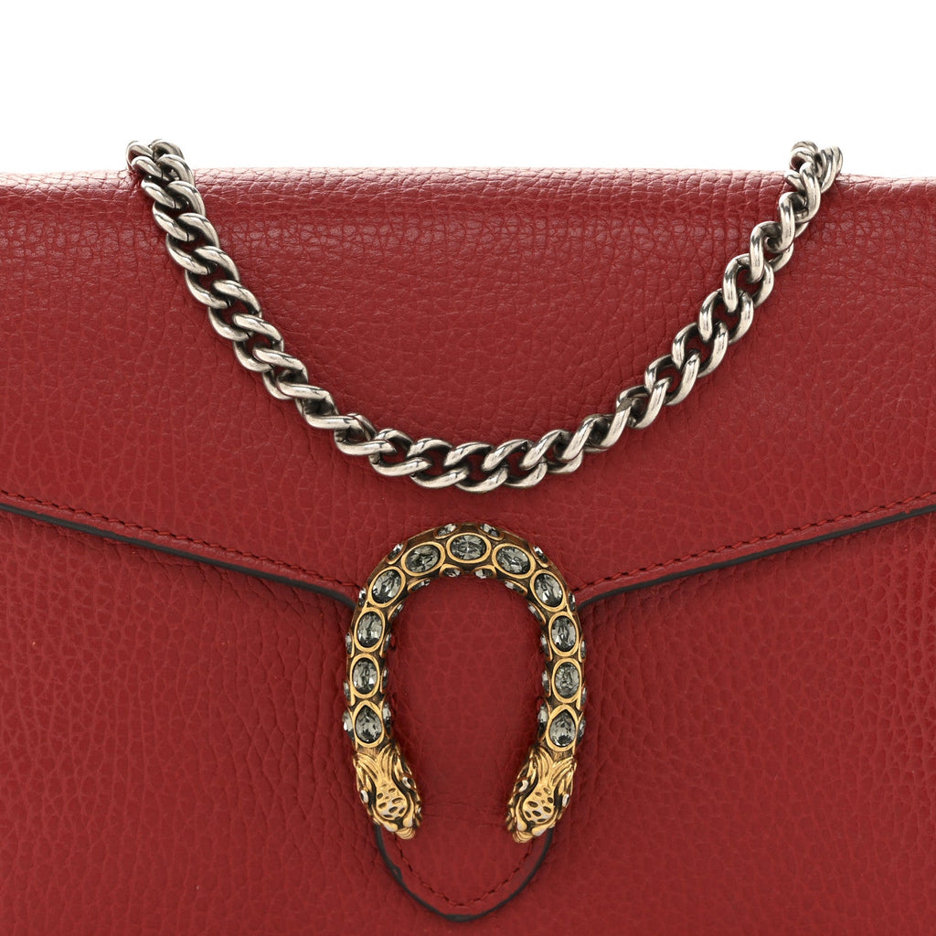 Calfskin Mini Dionysus Chain Wallet Hibiscus Red product image 8, provided for visual reference and product detail review