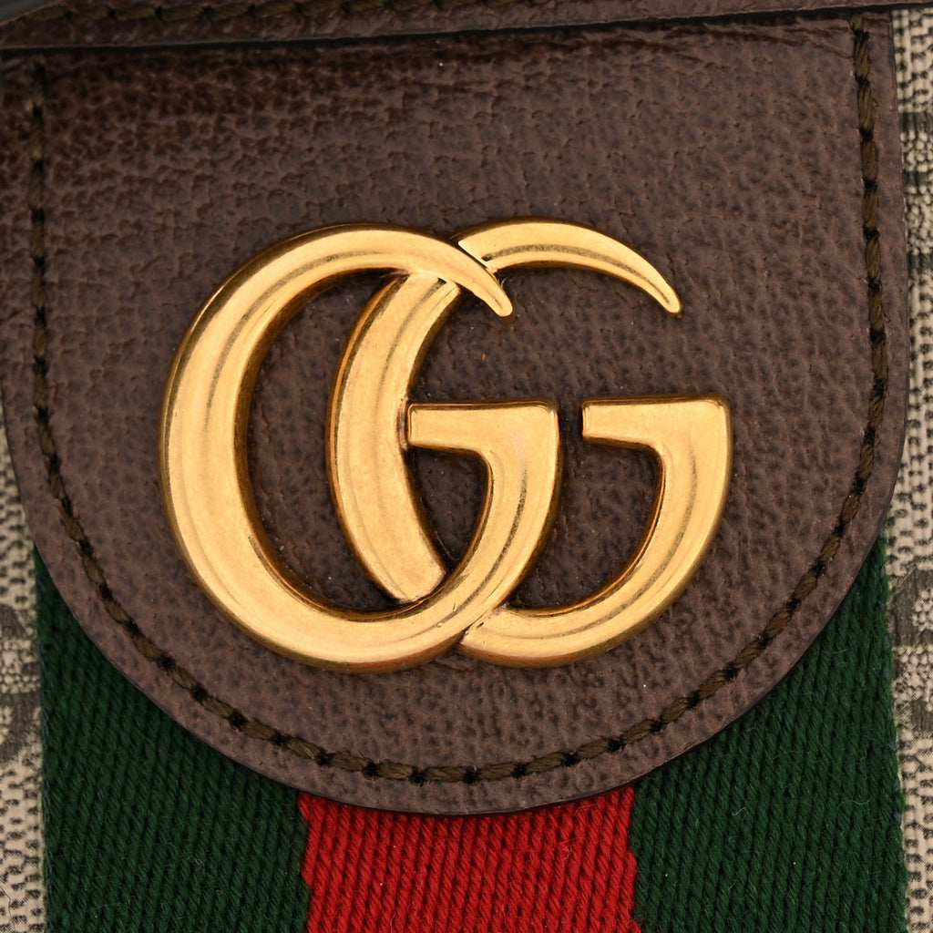 GG Supreme Monogram Web Small Ophidia Half Moon Hobo Brown product image 12, provided for visual reference and product
